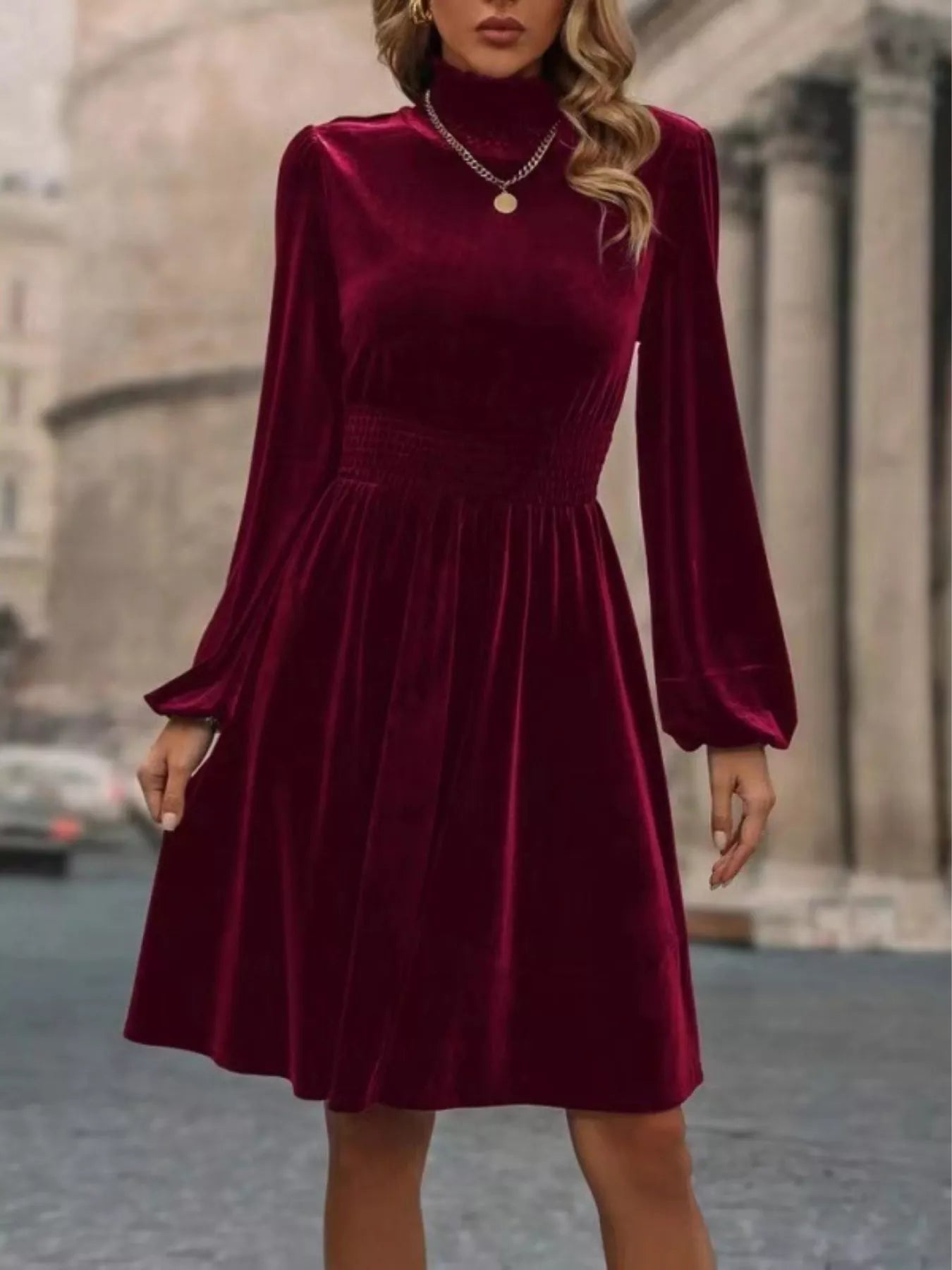 structured a line dress Women's Sweet Intentions Red Bow Accent Mini Dress | Size: L main image 1