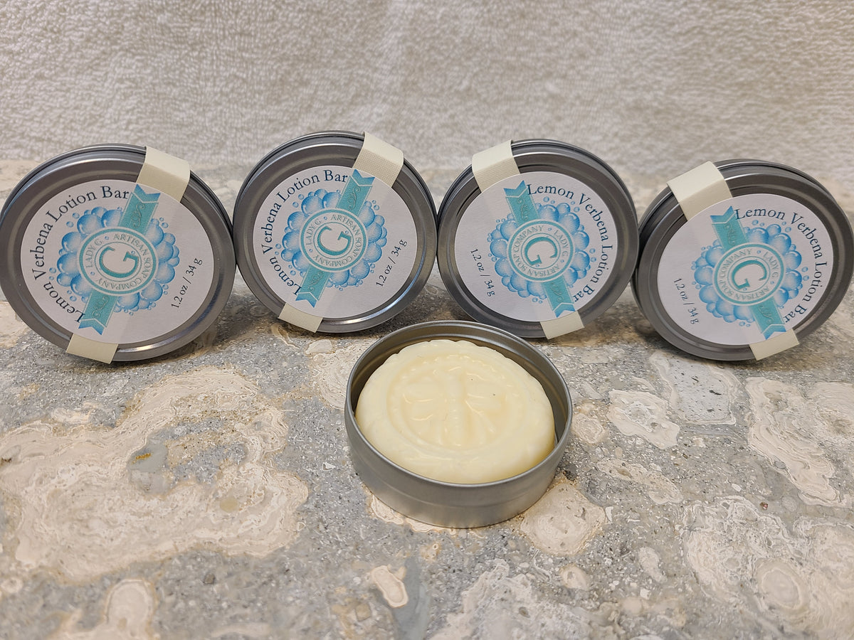 Lemon Verbena Solid Lotion Bar by Lady G Artisan Soap Company