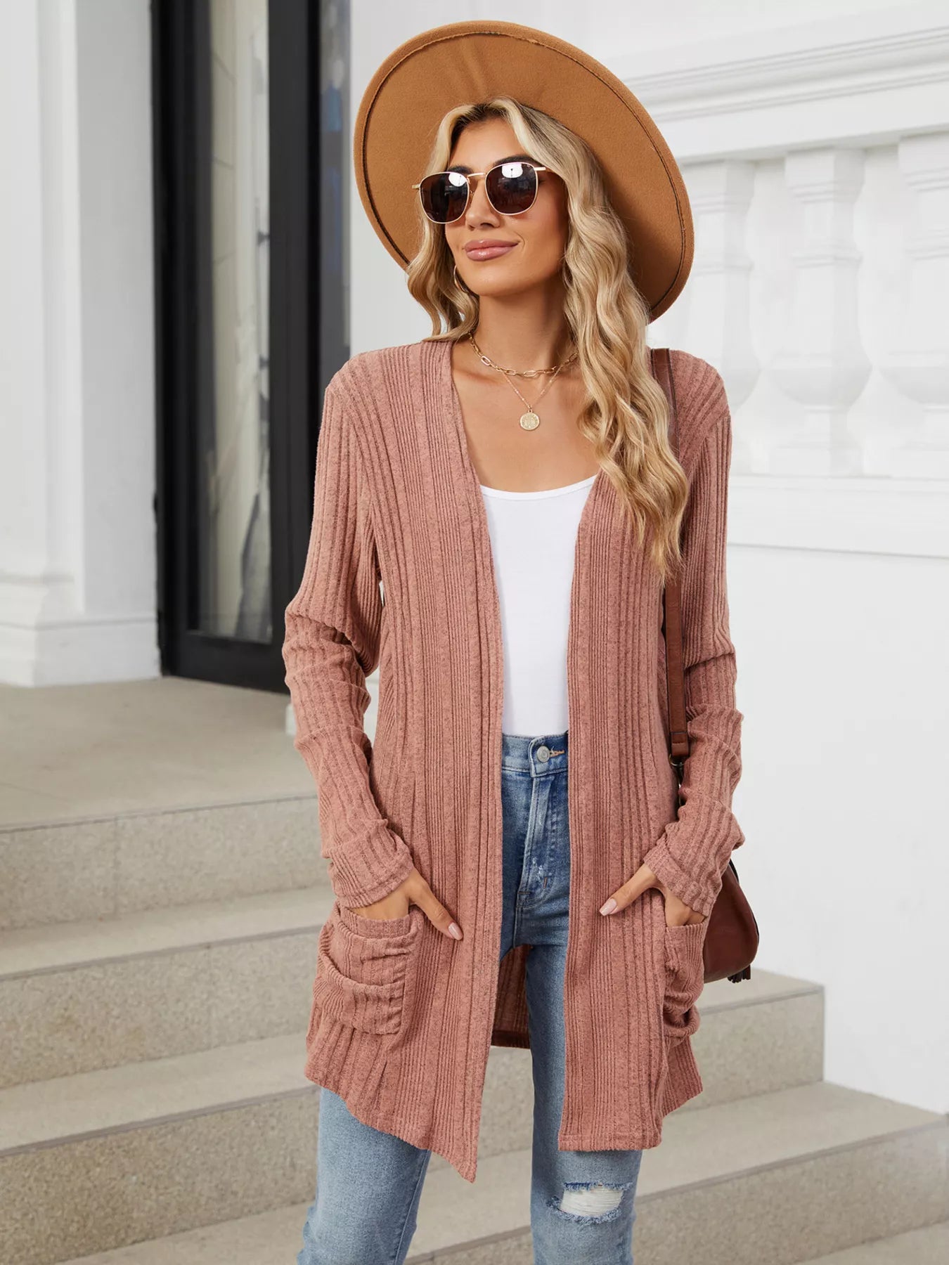 Open Front Long Cardigan