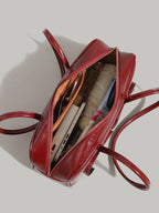 Bow decor shoulder bag with front bow detail inside space view