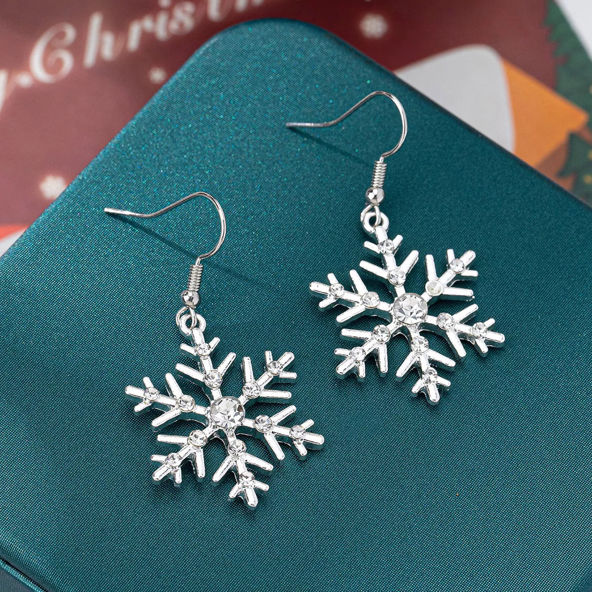 Christmas Snowflake Dangle Earrings