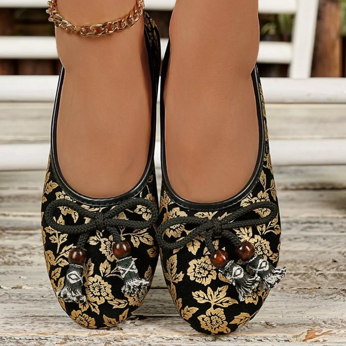 Bow Round Toe Slip-Ons