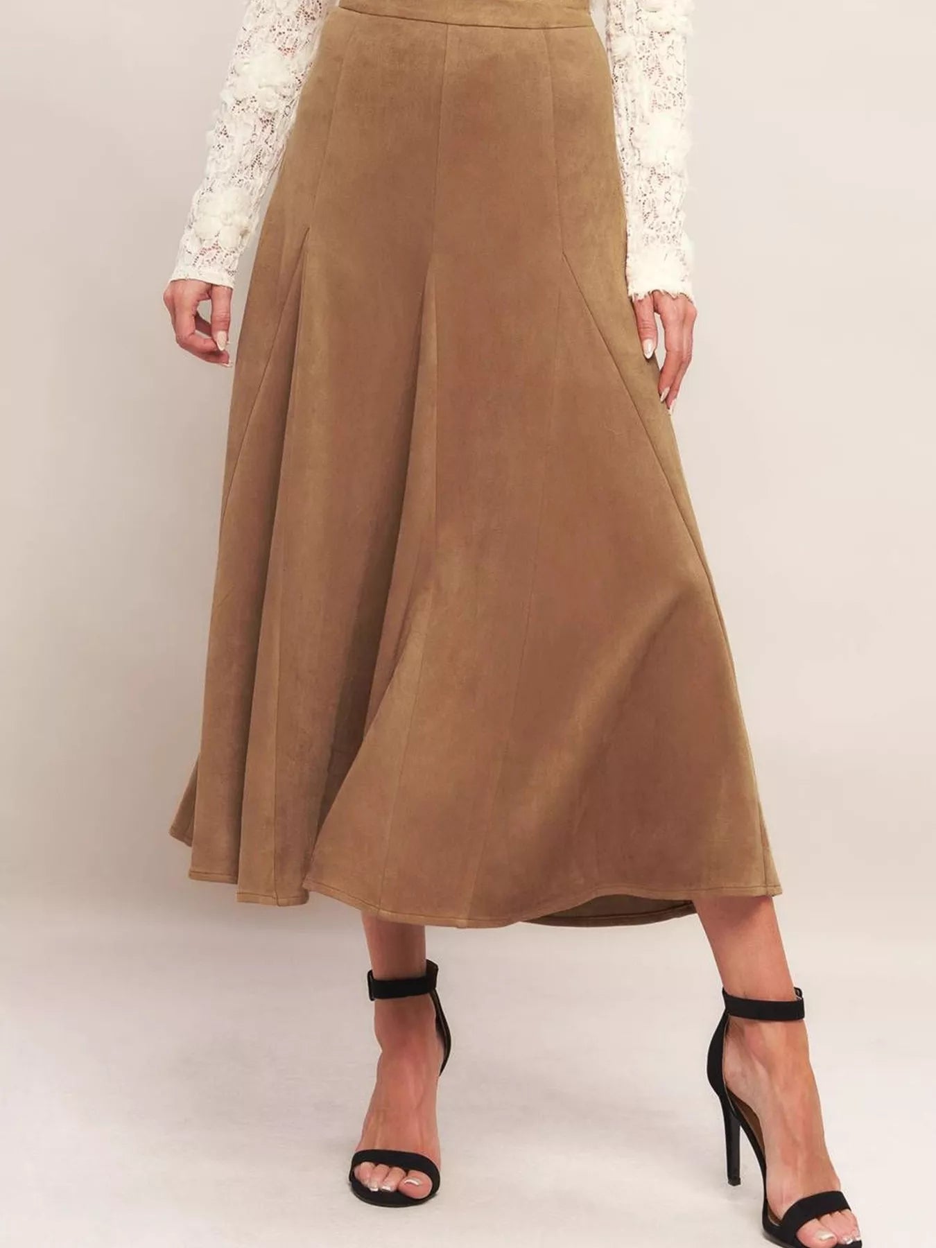 Flowy A-Line Midi Skirt