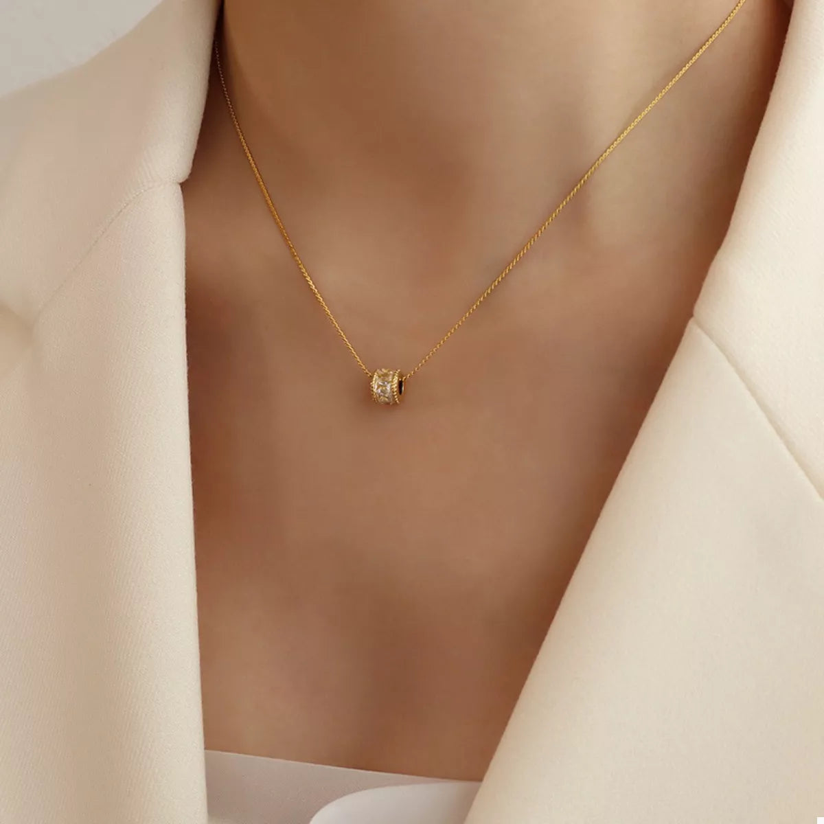 18K Gold-Plated Zircon Minimalist Necklace