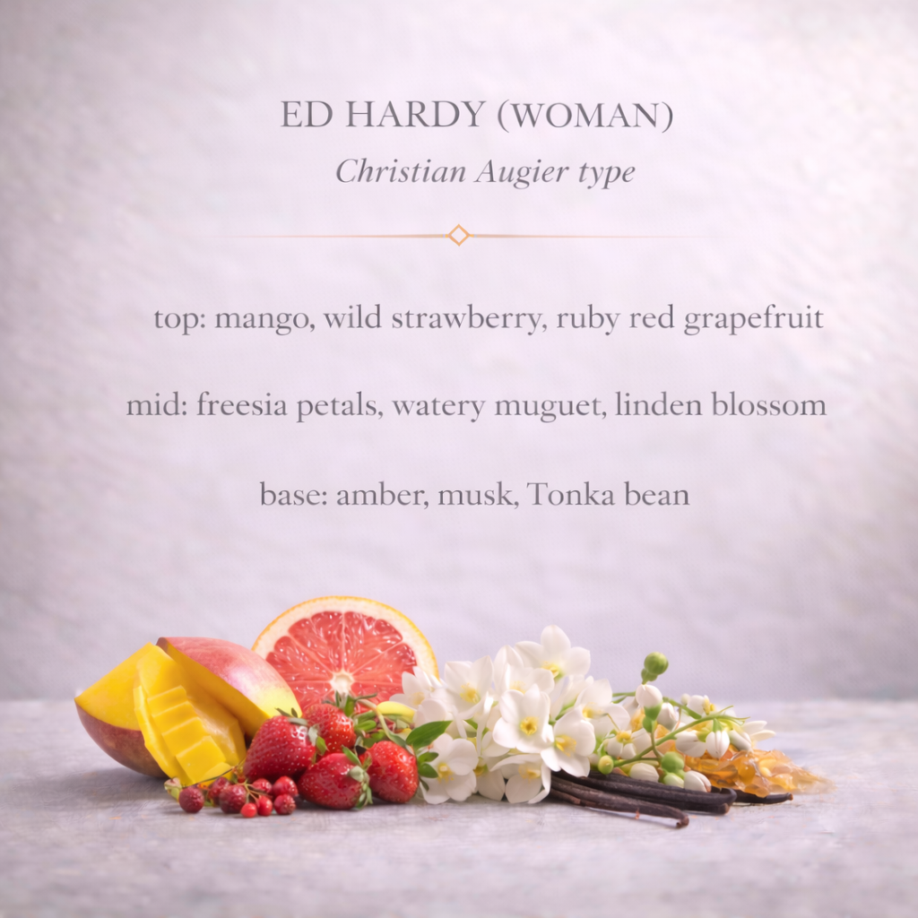 Ed Hardy Original Woman Roller Perfume | Bold Fruity Floral Perfume Oil