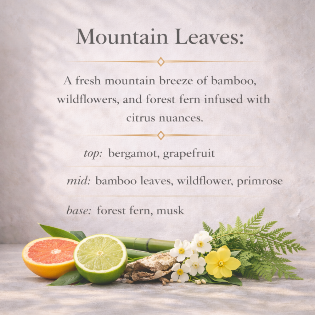 Mountain Leaves Perfume Oil Roller | Bamboo Wildflower Forest Fern Perfume Oil
