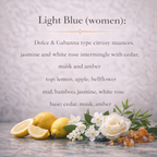 Light Blue Women Roller Perfume | Fresh Citrus Floral Fragrance