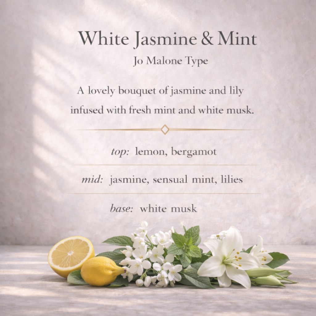 White Jasmine & Mint Perfume Oil Roller