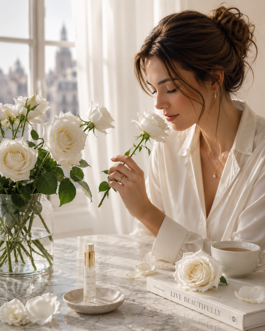 White Rose Roller Oil Perfume | Fresh White Rose Citrus Perfume Oil