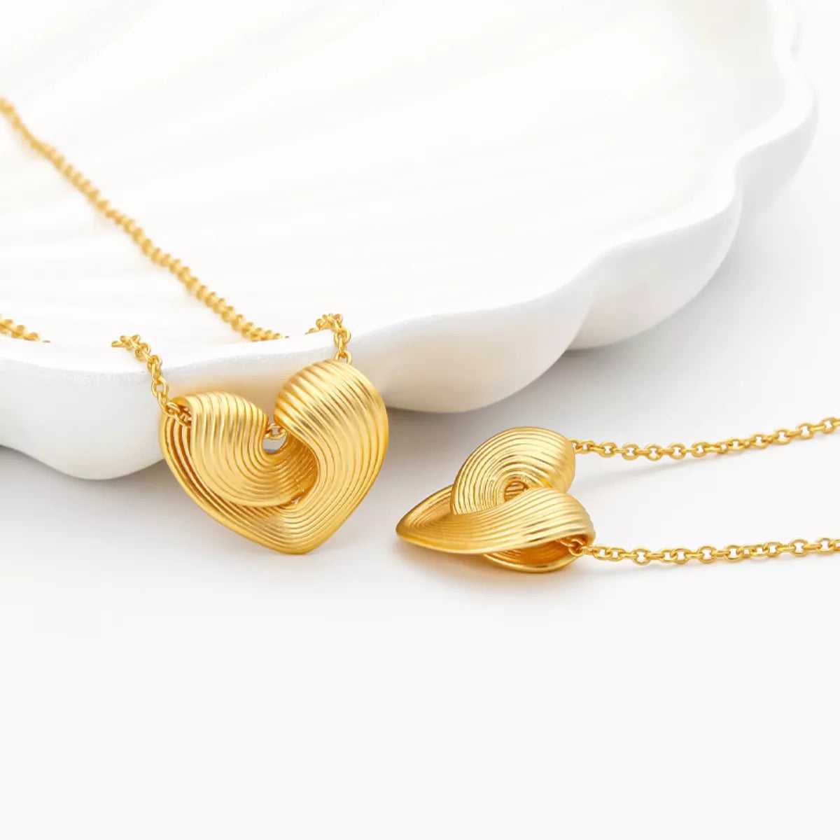 18K Gold-Plated Heart Pendant Necklace