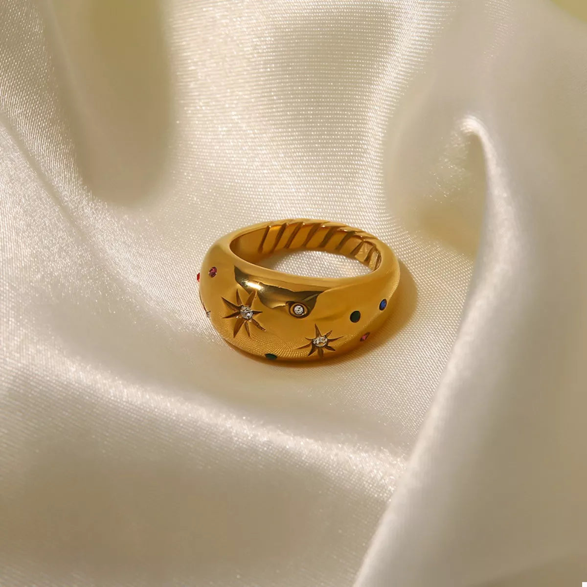 18K Gold-Plated Zircon Ring