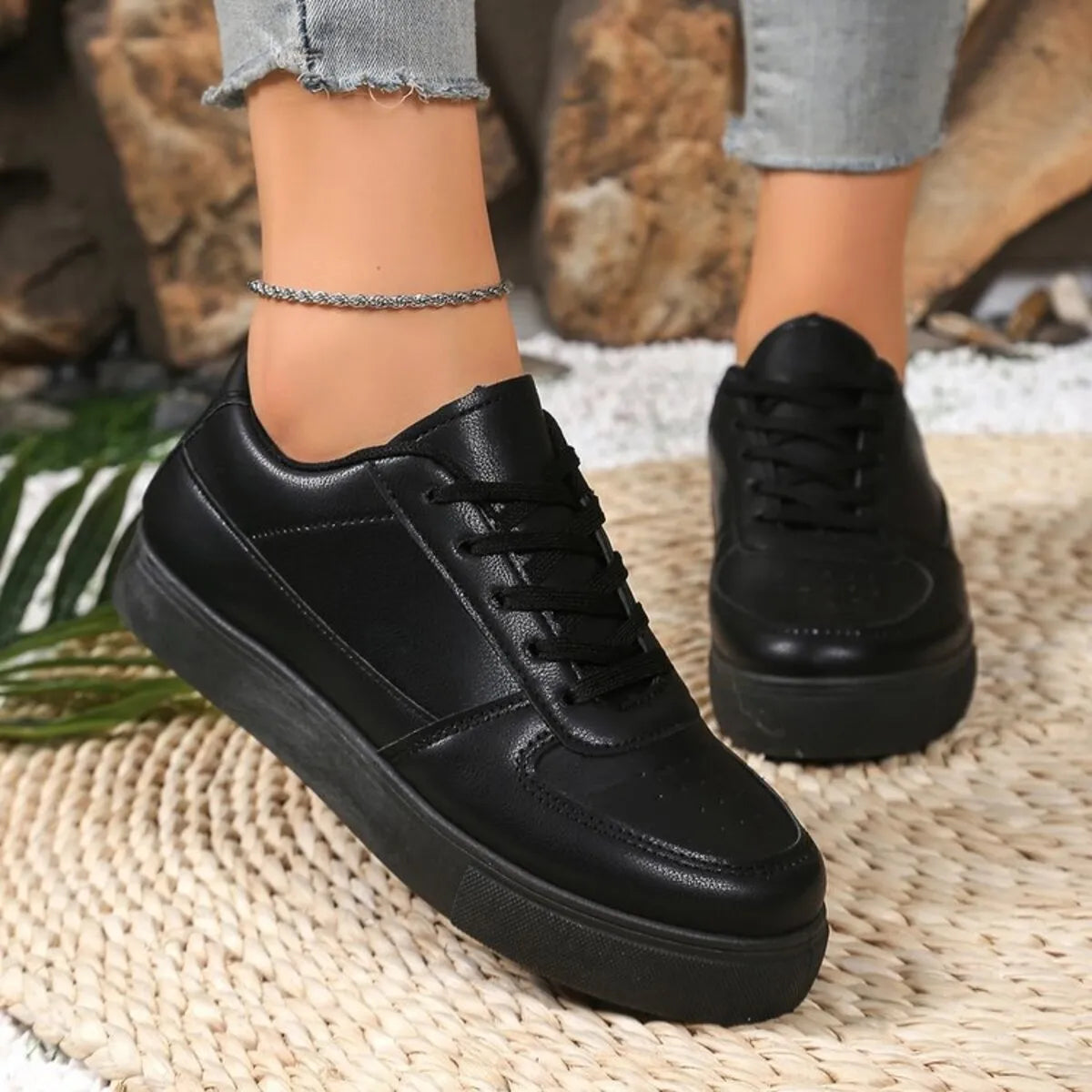 Lace Up Platform Sneakers