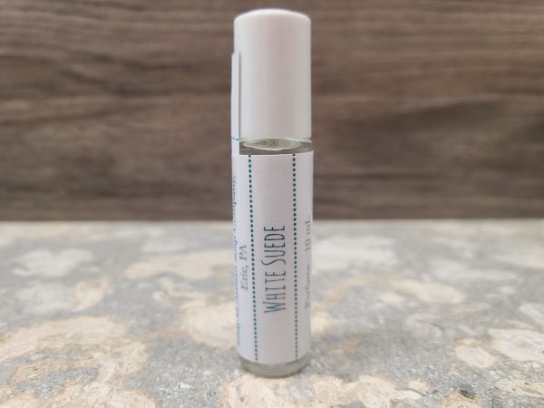 White Suede Perfume Roller